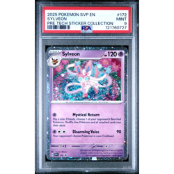 Sylveon 172 PSA 9 Cosmos Holo 2025 Pokemon Scarlet & Violet - Image 1