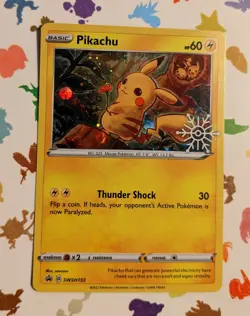 Pokemon TCG Pikachu SWSH153 Snowflake Stamp Holiday Calendar Promo 2022 - Image 1
