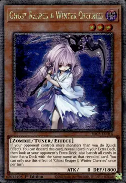 Ghost Reaper & Winter Cherries - Quarter Century Secret 1st RA03-EN014 NM YuGiOh - Image 1
