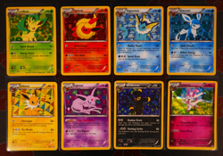MP/HP Pokemon 8-Card EEVEELUTION Holo SYLVEON COLLECTION Black Star PROMO Set - Image 1