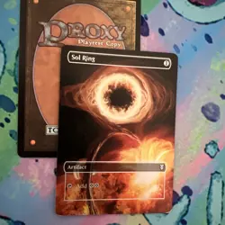 Sol Ring Full Art Foil Mtg Play Test Card solar flare - Image 2