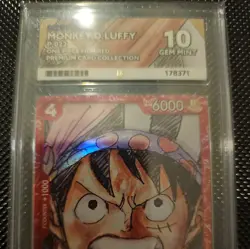 One Piece Card Game - Monkey.D.Luffy - P-022 - PSA 10 - Film Red Premium - Image 2