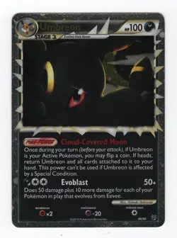 (303269) UMBREON PRIME 86/90 Ultra Rare Holo HGSS Undaunted Pokemon Card - NEW - Image 2