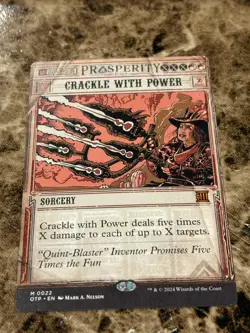 CRACKLE WITH POWER Magic MTG Outlaws of Thunder Junction Borderless - Image 1