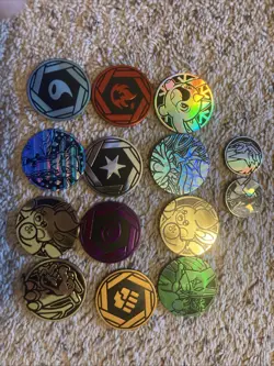 Lot of 14x Official Pokemon TCG Coins - Small (regular) Size - Image 1