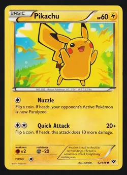 Pikachu 42/146 XY Base Set 2014 - Pokemon TCG - Image 1
