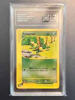 2003 WOTC Pokemon Bellsprout Aquapolis Reverse Holo # 45 | TAG NM 7 - Image 1