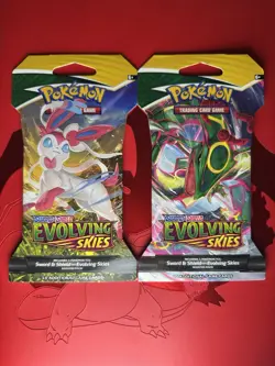 Pokemon TCG SWSH Evolving Skies Sleeved Booster Pack (2x) Factory Sealed English - Image 1