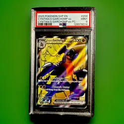 2025 POKEMON SVP EN-SV BLACK STAR PROMO #204 CYNTHIA'S GARCHOMP EX PSA 9 - Image 1