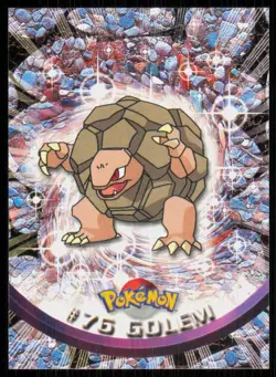 1999 Topps Pokemon TV Animation Series 1 Golem Green Logo #76 - Image 1