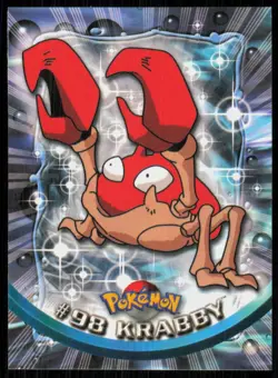 2000 Topps Pokemon TV Animation Series 2 Krabby Blue Logo #98 - Image 1