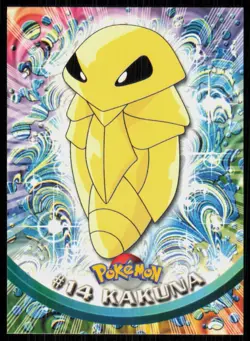 1999 Topps Pokemon TV Animation Series 1 Kakuna Green Logo #14 - Image 1