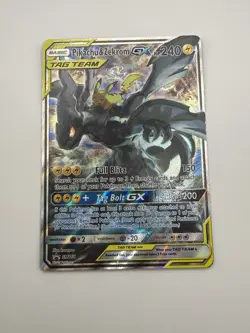Pikachu & Zekrom GX SM168 Black Star Promo Tag Team Full Art Pokemon TCG - Image 1