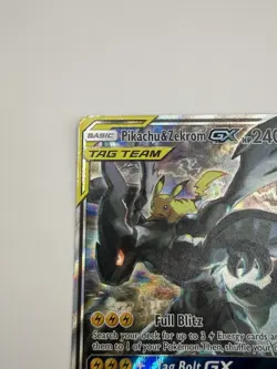 Pikachu & Zekrom GX SM168 Black Star Promo Tag Team Full Art Pokemon TCG - Image 2