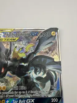Pikachu & Zekrom GX SM168 Black Star Promo Tag Team Full Art Pokemon TCG - Image 3