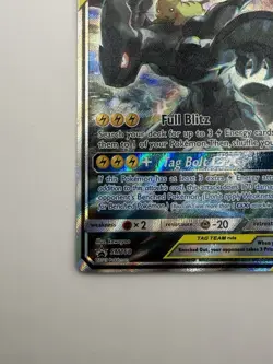 Pikachu & Zekrom GX SM168 Black Star Promo Tag Team Full Art Pokemon TCG - Image 5