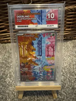 Pokemon TCG Deerling 165/162 Temporal Forces Illustration Rare Ace 10 - Image 1