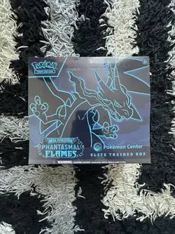 Pokemon TCG Phantasmal Flames Pokemon Center ETB Elite Trainer Box IN HAND - Image 1