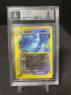 Aquapolis Reverse Holo Steelix BGS 9 REVERSE HOLO 35/147 Pokemon 9.5, 9, 9, 8.5 - Image 1