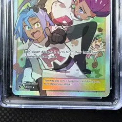 2019 Pokemon Hidden Fates Jessie & James 68/68 Ultra Rare Holo CGC 10 Pristine - Image 2