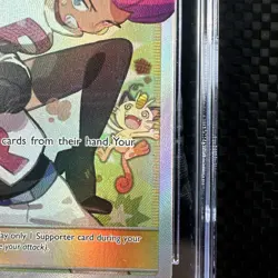 2019 Pokemon Hidden Fates Jessie & James 68/68 Ultra Rare Holo CGC 10 Pristine - Image 3