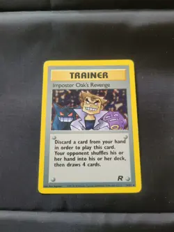 Imposter Oak's Revenge 76/82 LP Team Rocket Unlimited Uncommon Pokemon TCG - Image 1