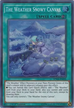 Yugioh! LP The Weather Snowy Canvas - SPWA-EN036 - Super Rare - 1st Edition Ligh - Image 1