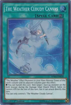 Yugioh! LP The Weather Cloudy Canvas - SPWA-EN038 - Super Rare - 1st Edition Lig - Image 1