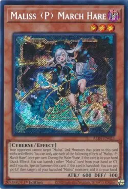 Yugioh! LP Maliss [P] March Hare - ALIN-EN023 - Secret Rare - 1st Edition Lightl - Image 1