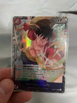 Monkey D Luffy OP12-015 Treasure Cup TOP 64 Prize One Piece Card English NM - Image 1