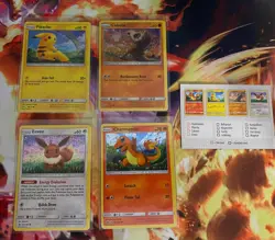 Pokemon (Lot of 4) General Mills Holo Cards Pikachu Charmander Cubone Eevee set - Image 1