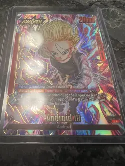 Android 18 FB06-001 Leader Alternate Art Dragon Ball Card Rivals Clash - Image 2