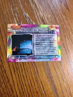 MECHANICAL MEWTWO #6 - BLUE Logo NON-HOLO MEWTWO SB - TOPPS POKEMON CARD - - Image 2