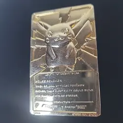 1999 Nintendo Pokemon PIKACHU #25 - 23K Gold Plated Trading Card Burger King - Image 4