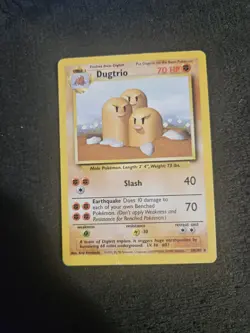 Dugtrio - 19/102 - Pokemon Base Set Unlimited Rare Card WOTC HP - Image 1