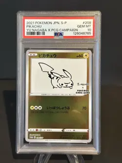 Yu Nagaba Pikachu Card 208/S-p PSA 10 - Image 1