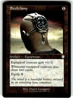 Skullclamp (Retro Frame) Commander: the Brothers' War Regular MTG NM - Image 1