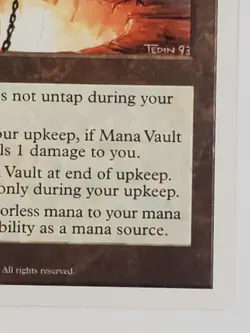 MTG Mana Vault (5th Edition/Artifact/R) - BGM - Image 5