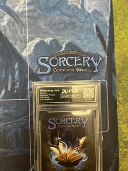 Sorcery Witherwing Hero Promo Frazetta FOIL Alpha Investments PCG Graded 9 - Image 4