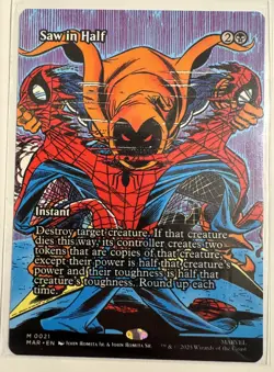 Saw in Half (Borderless) #0021 Regular Marvel Universe Eternal Legal MTG NM - Image 1