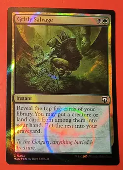 MTG: *GRISLY SALVAGE* RIPPLE FOIL M3C/#263/ NM / COMMON /UNPLAYED - Image 1