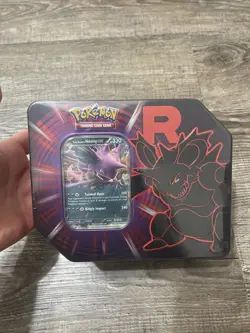 Pokemon TCG Fall Team Rockets Tin Nidoking FACTORY SEALED Destined Rivals & JT - Image 1