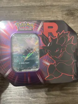 Pokemon TCG Fall Team Rockets Tin Nidoking FACTORY SEALED Destined Rivals & JT - Image 2