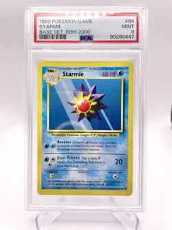 1999-2000 Pokemon Base Set 4th Print Starmie 64/102 PSA 9 Mint - Image 1
