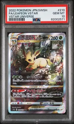 2022 POKEMON JPN SWORD & SHIELD VSTAR UNIVERSE FULL ART/LEAFEON VSTAR PSA 10 - Image 1