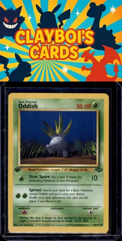 Oddish Jungle Pokemon 58/64 First Edition Common Near Mint or Better - Image 1