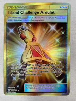 Island Challenge Amulet 265/236 Holo Gold Secret Rare Pokemon Cosmic Eclipse NM - Image 1