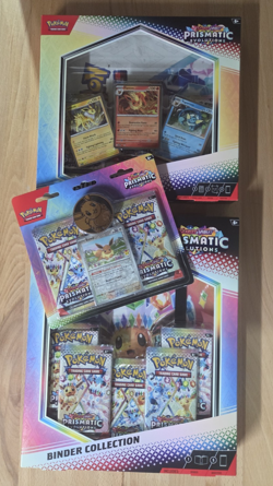 Pokemon Prismatic Evolutions Lot Binder & Poster Collections and 2 Pack Blister - Image 2