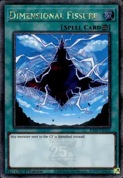 Dimensional Fissure - Quarter Century Secret Rare 1st Ed. RA03-EN163 NM YuGiOh - Image 1