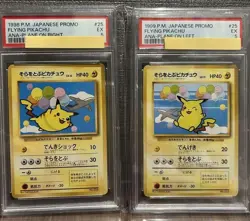 PSA 5 Flying Pikachu ANA Plane Promo Nintendo Pokemon Card Japanese 1998 1999 - Image 1